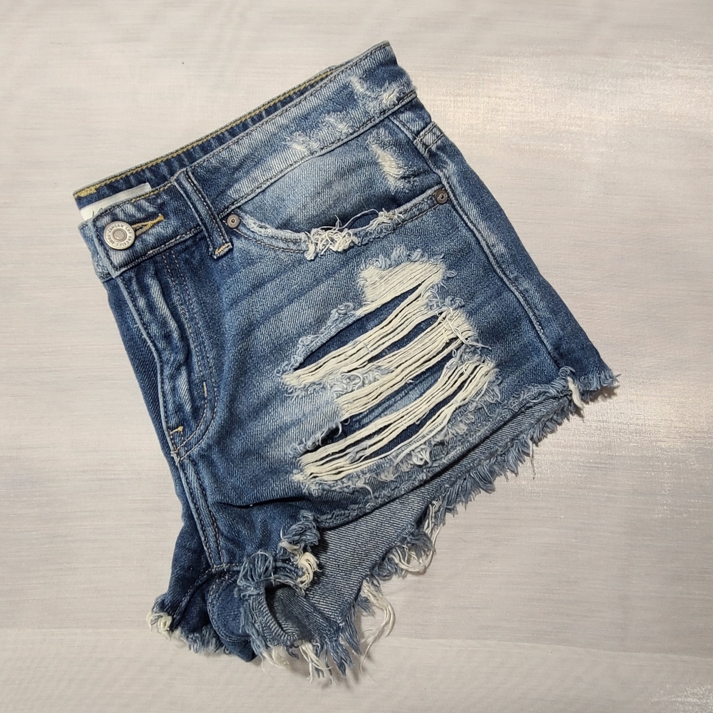 Kancan Distressed Denim Jean Shorts - Picture 8 of 8